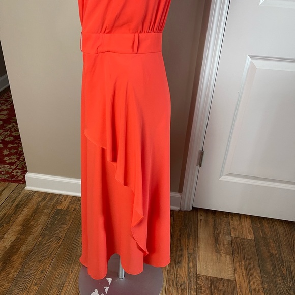 Chris Gramer Salmon sleeveless wrap asymmetrical hem size 2 dress - Picture 15 of 15